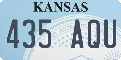 KS license plate 435AQU