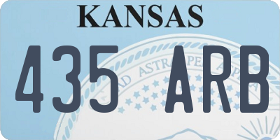 KS license plate 435ARB