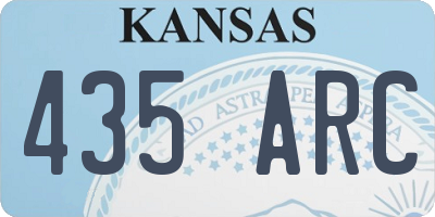 KS license plate 435ARC