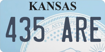 KS license plate 435ARE