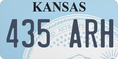 KS license plate 435ARH