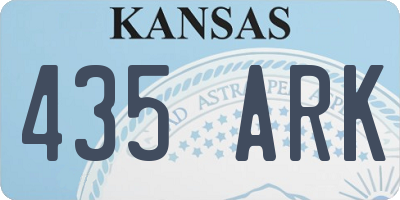 KS license plate 435ARK