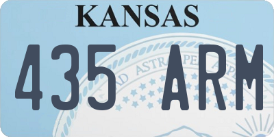 KS license plate 435ARM