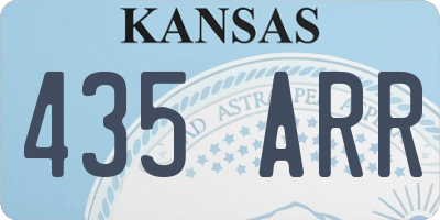 KS license plate 435ARR
