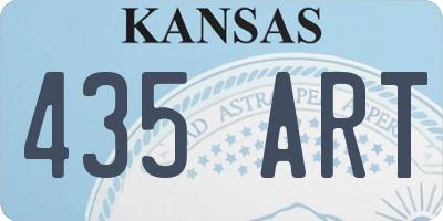 KS license plate 435ART