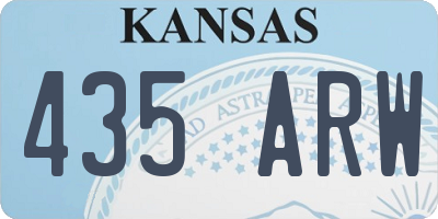 KS license plate 435ARW