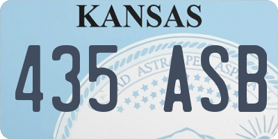 KS license plate 435ASB