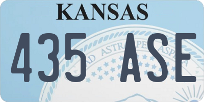 KS license plate 435ASE
