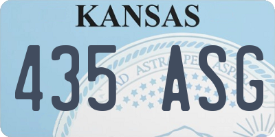 KS license plate 435ASG