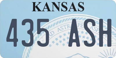 KS license plate 435ASH