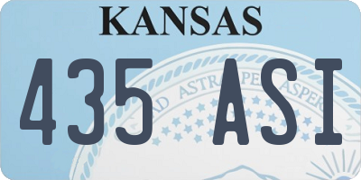 KS license plate 435ASI