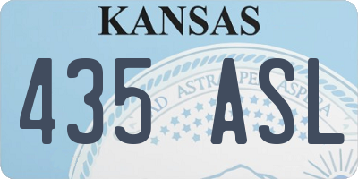KS license plate 435ASL