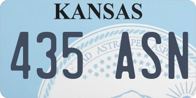KS license plate 435ASN