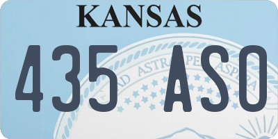 KS license plate 435ASO