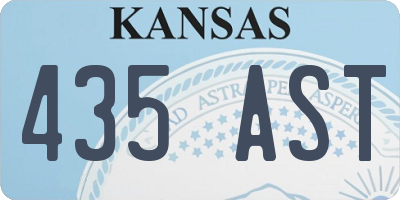 KS license plate 435AST