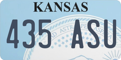 KS license plate 435ASU