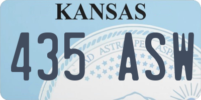 KS license plate 435ASW