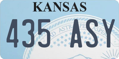 KS license plate 435ASY