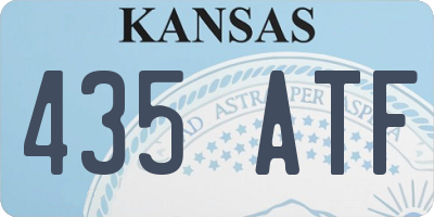 KS license plate 435ATF