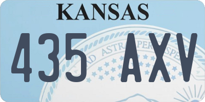 KS license plate 435AXV