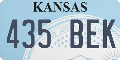 KS license plate 435BEK