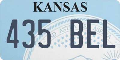 KS license plate 435BEL