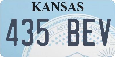 KS license plate 435BEV