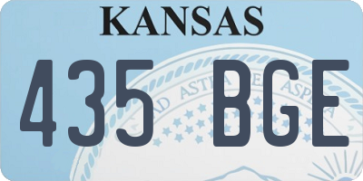 KS license plate 435BGE