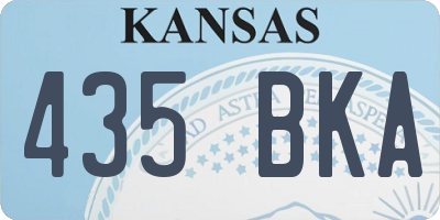 KS license plate 435BKA