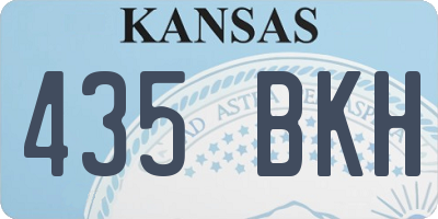 KS license plate 435BKH