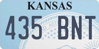 KS license plate 435BNT