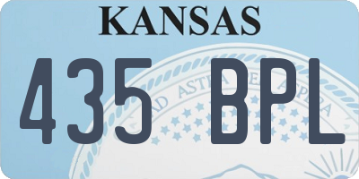 KS license plate 435BPL