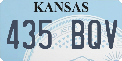KS license plate 435BQV