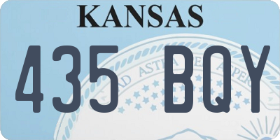 KS license plate 435BQY