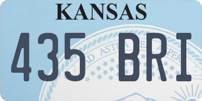 KS license plate 435BRI