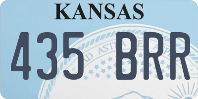 KS license plate 435BRR