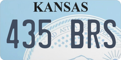 KS license plate 435BRS