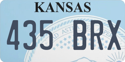 KS license plate 435BRX