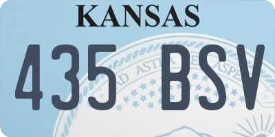 KS license plate 435BSV