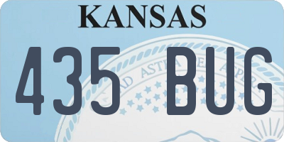 KS license plate 435BUG
