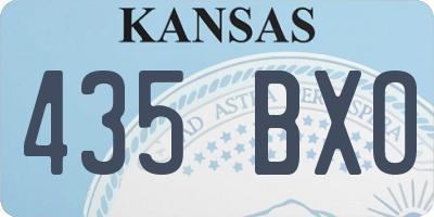 KS license plate 435BXO