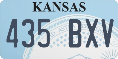 KS license plate 435BXV