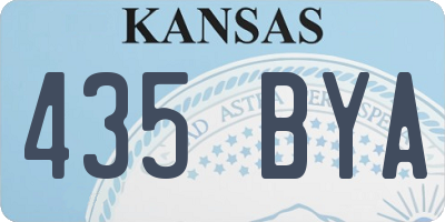 KS license plate 435BYA