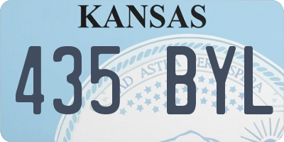KS license plate 435BYL