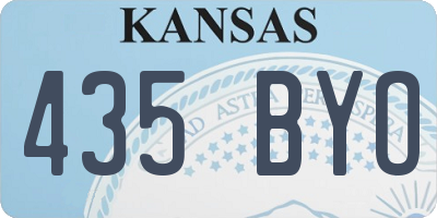 KS license plate 435BYO