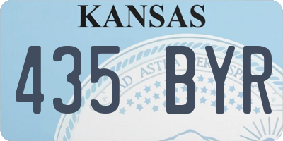 KS license plate 435BYR