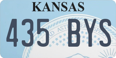 KS license plate 435BYS