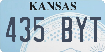KS license plate 435BYT