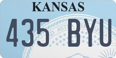 KS license plate 435BYU