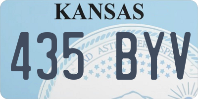 KS license plate 435BYV